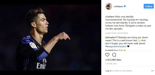 Banding Ditolak, Ronaldo: Keputusan yang Sulit Dipahami