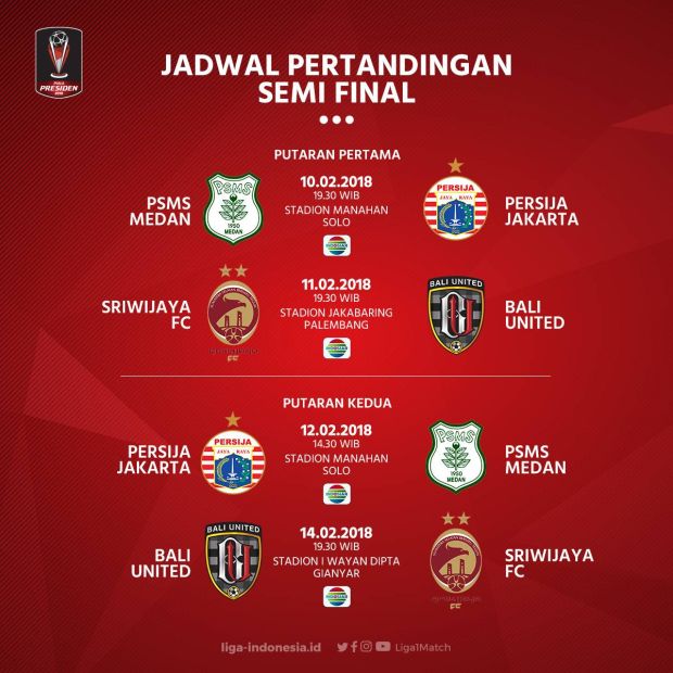 Jadwal Semifinal Piala Presiden 2018 Berubah, Bali United Enggak Masalah