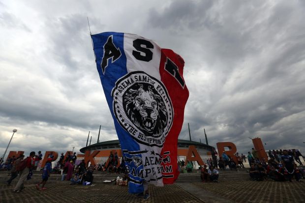 Begini Ekspresi Aremania Beri Dukungan di Pakansari