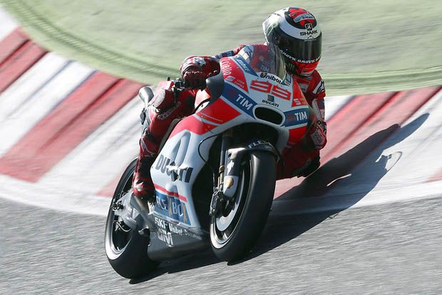 Jorge Lorenzo (Ducati Corse) dalam tes MotoGP di sirkuit Catalunya Mei 2017. (Foto-Motorsport)