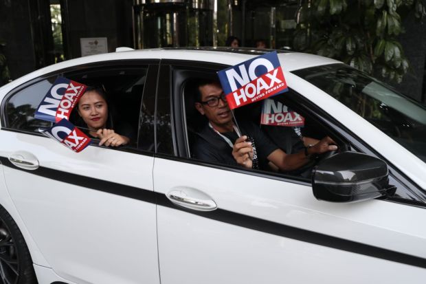 Sambut Ultah Ke-7, SINDOnews Keliling Ibu Kota Kampanye Anti Hoax