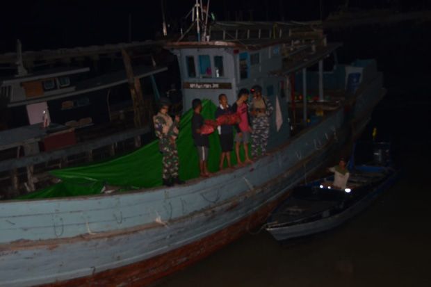 Lanal Tanjungbalai Karimun Tangkap Kapal Bermuatan 3 Ton Bawang