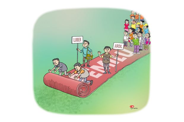 Mengawal Pemilu Serentak 2019 lewat Karikatur