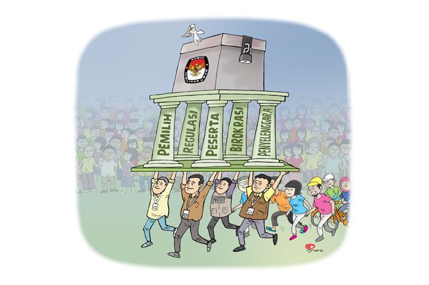 Mengawal Pemilu Serentak 2019 lewat Karikatur