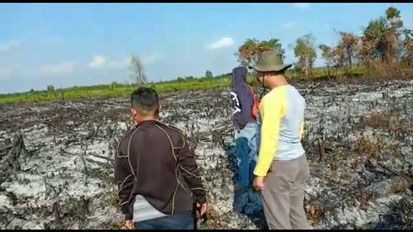 Polisi Tangkap Pelaku Pembakaran Lahan Gambut di Kubu Raya Kalbar
