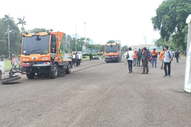 Lapangan Monas Kembali Kinclong, Tidak Ada Fasilitas Publik yang Rusak