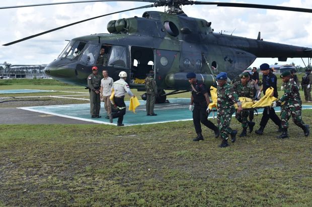 Jenazah Korban OPM Tiba di Bandara Mozes Kilangin Timika