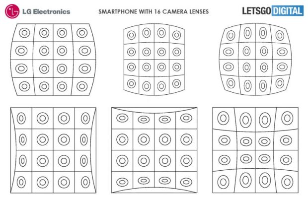 Telikung Nokia 9, LG Patenkan Ponsel dengan 16 Kamera di Bodi Belakang