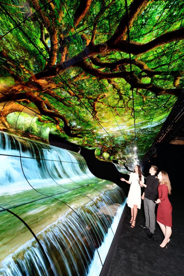 Instalasi Mahakarya 'LG OLED Falls' Pukau Pengunjung CES 2019