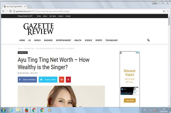 Wah, Situs Asing Ini Bongkar Perjalanan Karier Ayu Ting Ting!
