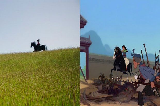 16 Persamaan Film Mulan Versi Live Action dengan Animasi Disney