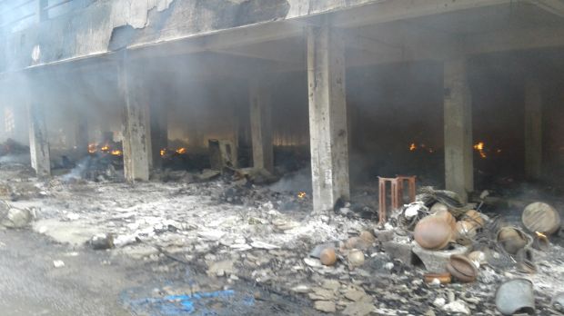 Pasar Baru Panyabungan Terbakar, Puluhan Kios Pakaian dan Daging Ludes