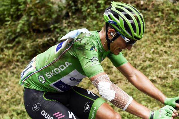Marcel Kittel (Quick-Step) mendapat beberapa cedera dan luka saat melahap Etape 17 Tour de France 2017. (Foto-cyclingnews)