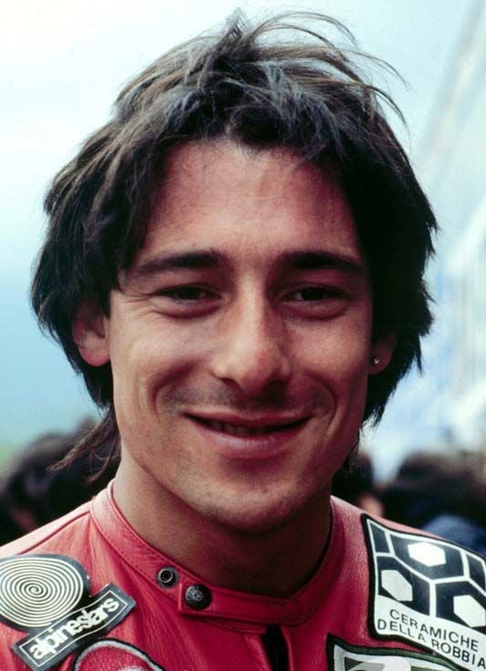 Marco Lucchinelli di GP Inggris 1985 kelas 500cc saat memacu Cagiva. (Foto-Motorsport)