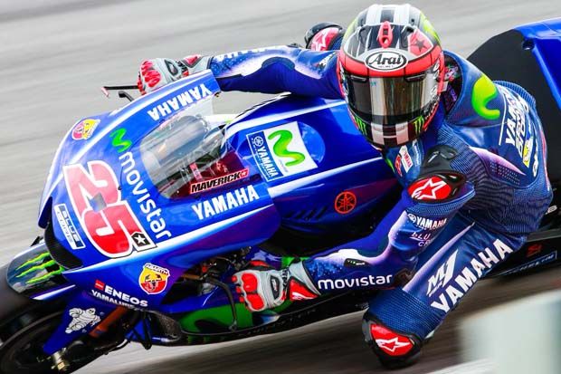 Maverick Vinales (Movistar Yamaha) di pengujian pramusim I MotoGP 2017 Sirkuit Sepang Malaysia. (Foto-MotoGP)3