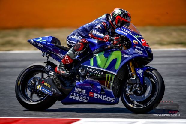 Maverick Vinales (Yamaha Factory Racing) dalam tes di sirkuit Catalunya Senin 12 Juni 2017. (Foto-GPOne)