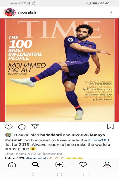 Mo Salah Masuk Top 100 Orang Berpengaruh Dunia 2019