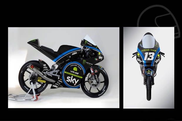 Motor dan livery Sky VR46 Racing Team dalam debut CEV Moto3 Albacete 2017. (Foto-VR46)