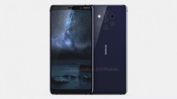 Bocoran Anyar Pertegas Nokia 9 Punya Desain Penta-Camera