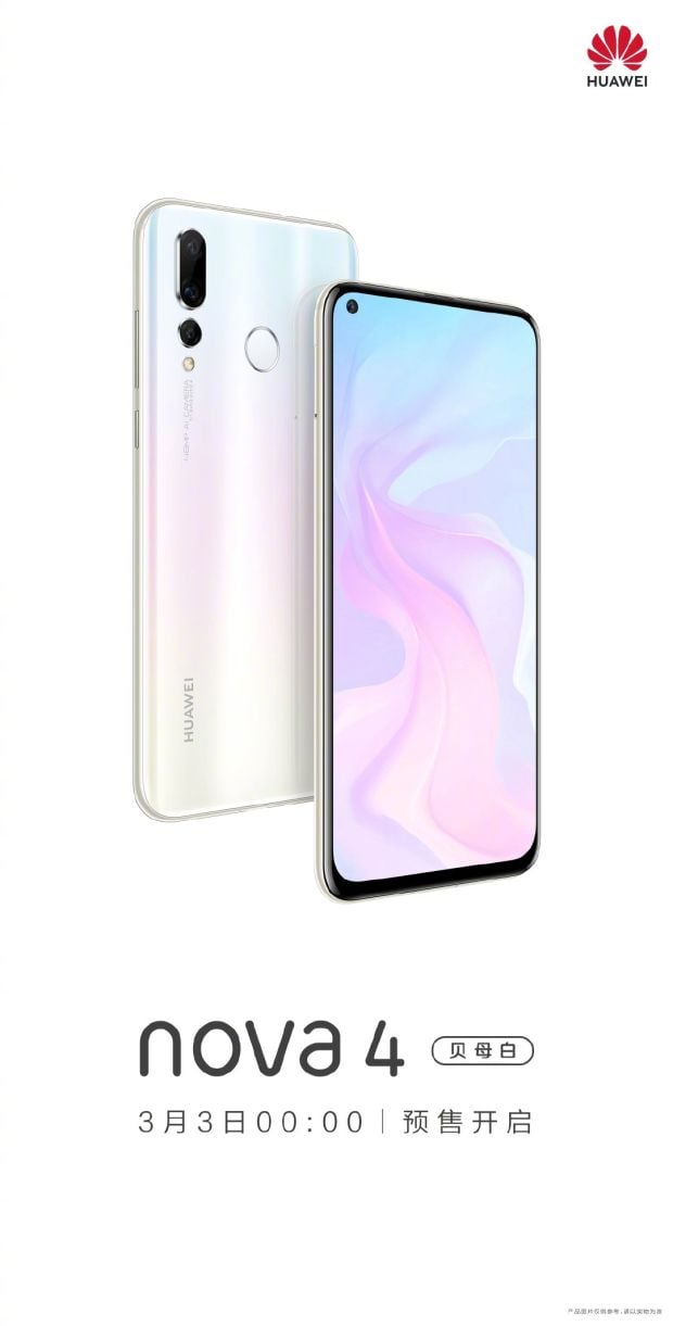 Dibanderol Mulai Rp6,5 Juta, Hari Ini Huawei nova 4 Buka Pra-Order