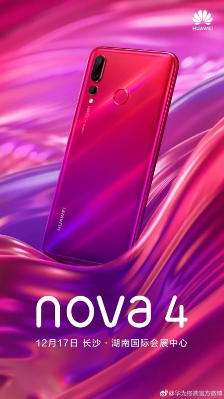 Dirilis 17 Desember, Huawei Pamer Nova 4 dalam Balutan Warna Merah