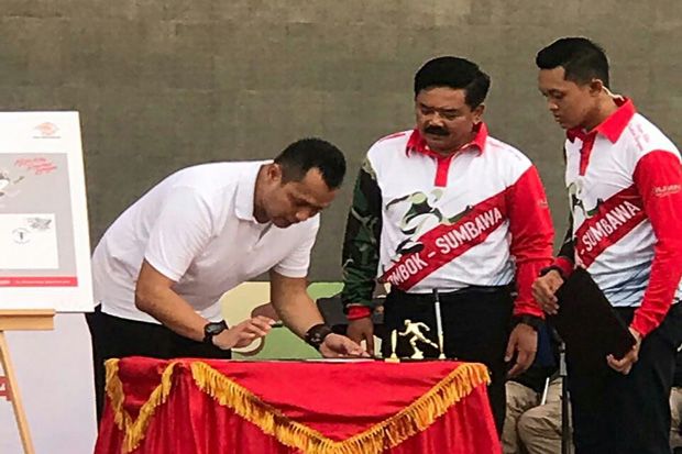 Pos Indonesia Luncurkan Prangko TNI Mandalika Internasional Marathon