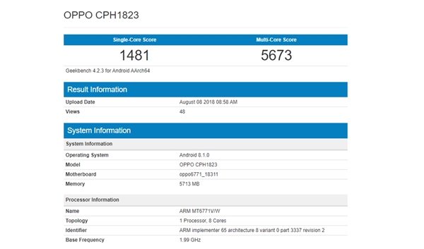 GeekBench Sebut Oppo F9 Diotaki Chipset Helio P60 dan RAM 6 GB