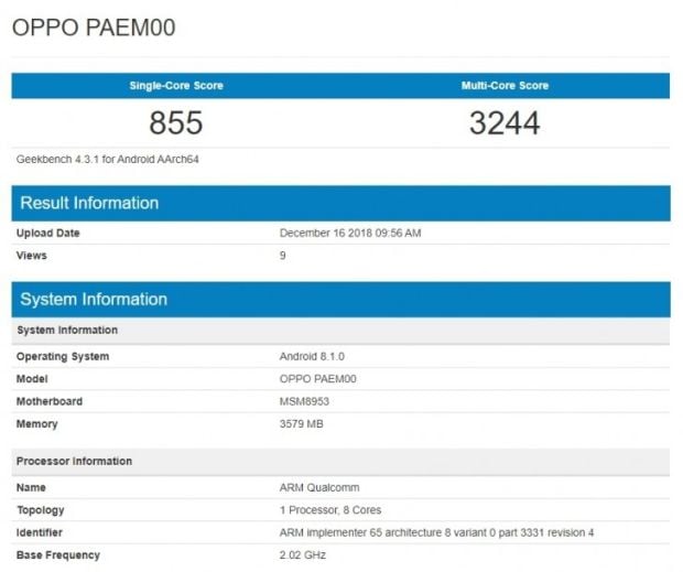 Pakai Chipset Lawas, Ponsel Baru Oppo Muncul di Situs Geekbench