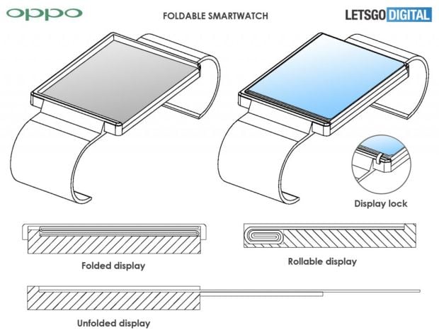 Oppo Ajukan Paten Smartwatch dengan Layar Bisa Dilipat