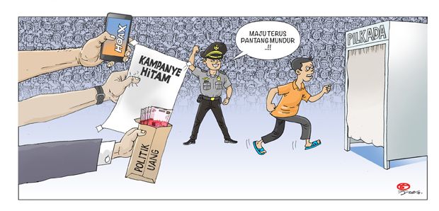 Pesan Damai Pilkada Serentak 2018 dalam Karya Karikatur