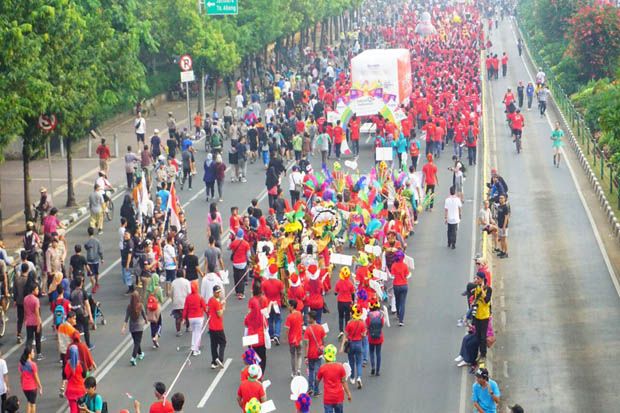 Potret Kemeriahan Parade Asian Games 2018 di Jakarta