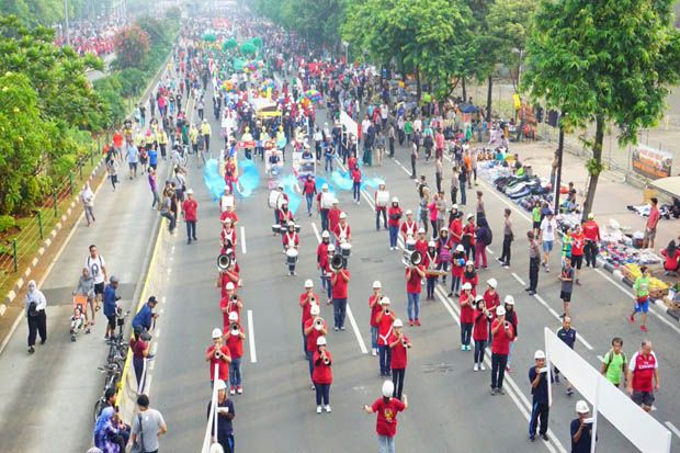 Potret Kemeriahan Parade Asian Games 2018 di Jakarta
