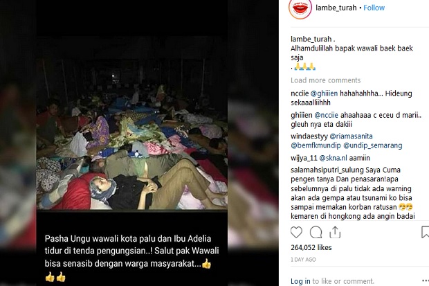 Jadi Korban Gempa, Pasha Ungu Pilih Tidur di Tenda Pengungsian