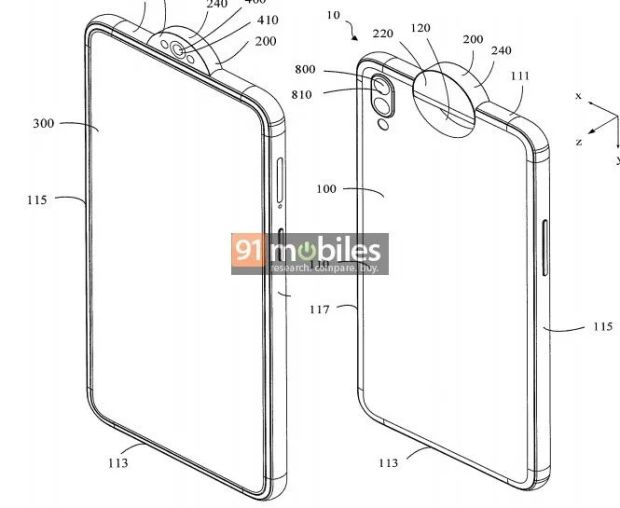 Modul Berputar dan 3 kamera Depan Sudah Hadir di Paten Oppo dan Xiaomi