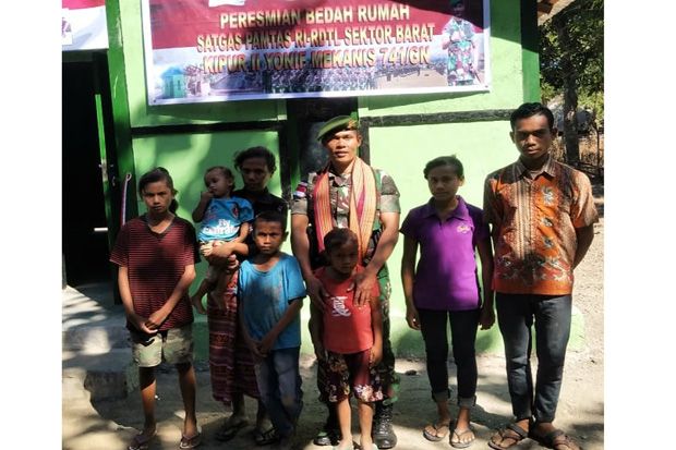 9 Bulan Bertugas, Satgas Perbatasan Berhasil Bangun 12 Rumah Layak Huni