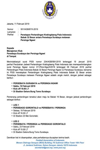 Persebaya VS Persinga 16 Februari, Pemenang Ditunggu Persidago
