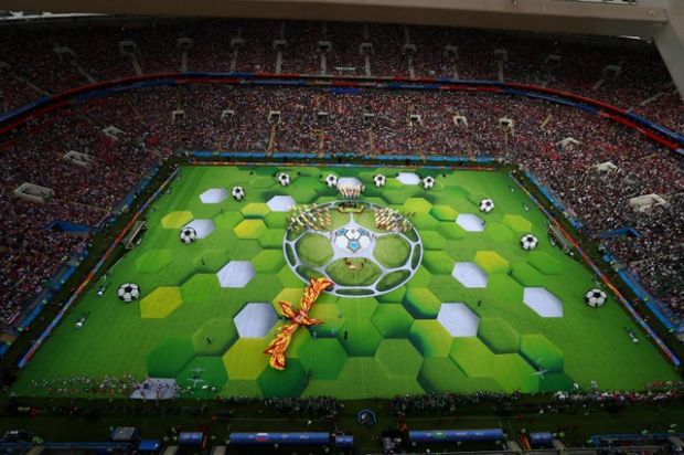 Jari Tengah Robbie Williams Warnai Pesta Pembukaan Piala Dunia 2018