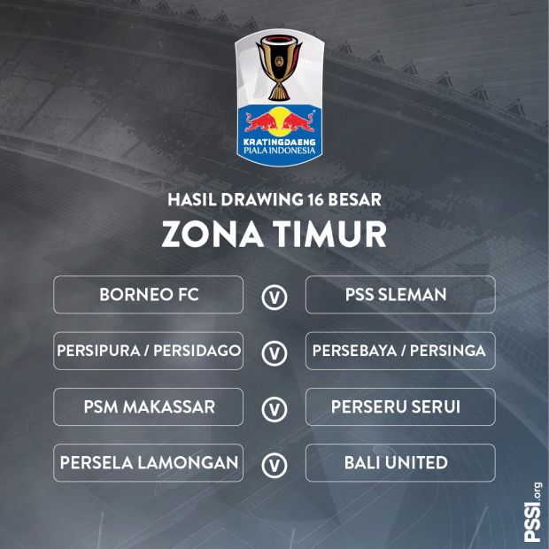 Drawing 16 Besar Piala Indonesia: Persija Tantang PS Tira-Persikabo
