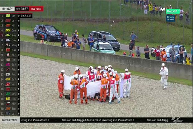 Pirro Terkapar, FP2 Ditunda