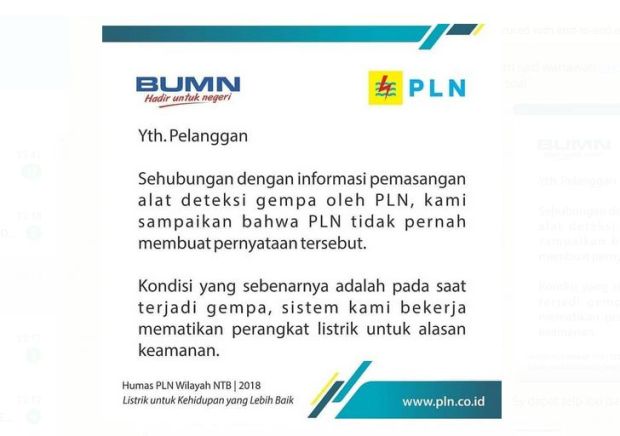 Penjelasan PLN NTB soal Kondisi Kelistrikan di Lombok