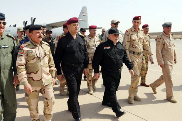 PM Irak Haidel al-Abadi tiba di Mosul untuk mengumumkan kemenangan atas ISIS.