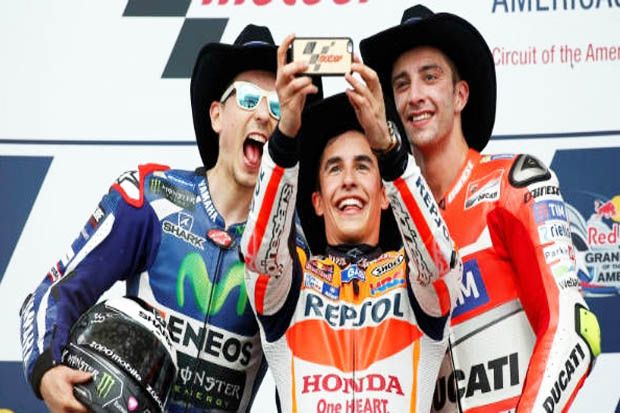 Podium juara MotoGP Austin 2016. (Foto-musclecarszone)