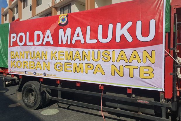 Peduli Korban Gempa Lombok, Polda Maluku Kirim Bantuan