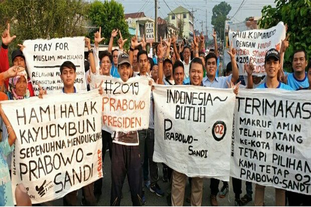 Ribuan Warga Sidimpuan Ramaikan Jalan Sehat Relawan Prabowo-Sandi