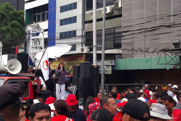 Ini Aksi Pendukung dan Kontra Ahok di Depan PN Jakut