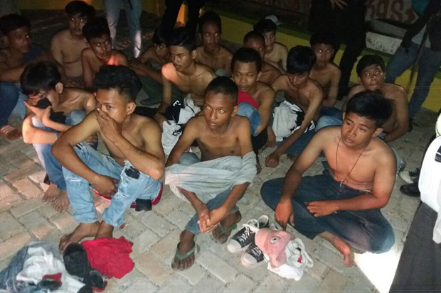 Diduga Akan Melakukan Aksi Kriminal, Puluhan Remaja Dicokok
