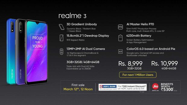 Resmi Dirilis, Realme 3 Ngaku Bukan Tandingan Redmi Note 7