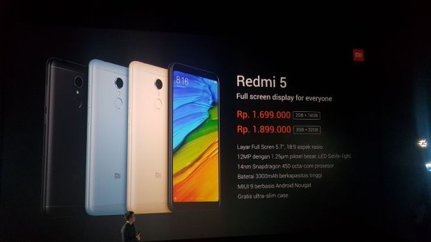 Hadir di Indonesia, Inilah Harga Xiaomi Redmi 5 dan 5 Plus