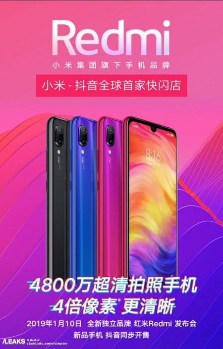 Bocoran Poster Redmi 7 Ungkap Pilihan Warna Ponsel