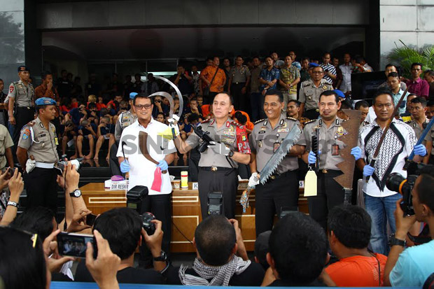 Berbekal Senjata Mengerikan, Puluhan Anggota Geng Motor Diringkus